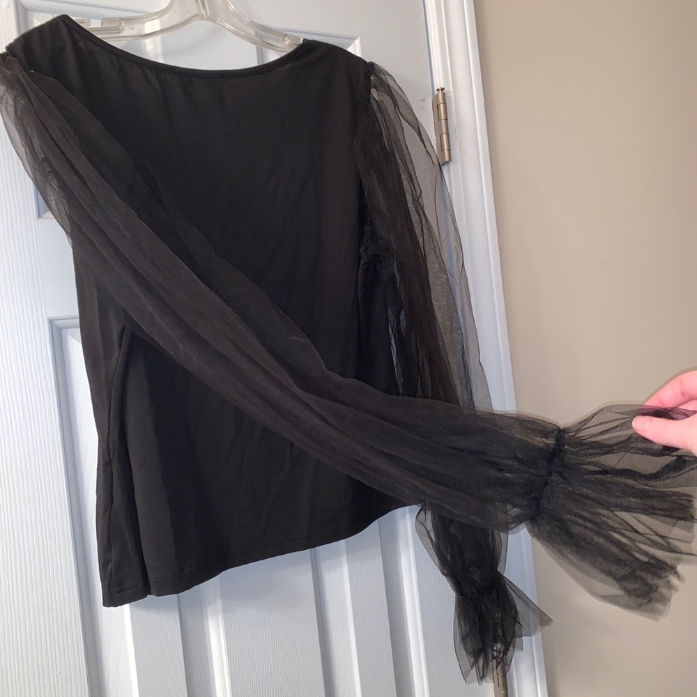 Shein Tulle Sleeve Blouse XL New without tags - Picture 12 of 13